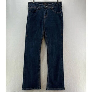 TUFF Jeans Womens Sz 28x31 Cowgirl Bootcut Stretch Dark Washed Denim Cotton Blue